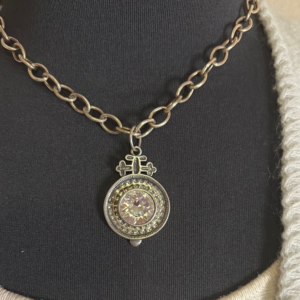 Swarovski Crystal Sterling Silver Pendant Chain Necklace by Grace & Heart